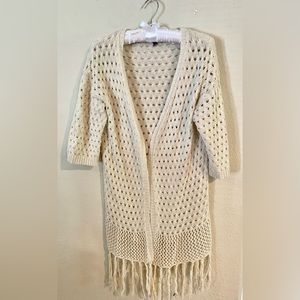Boho Style Beige Sweater Size Small